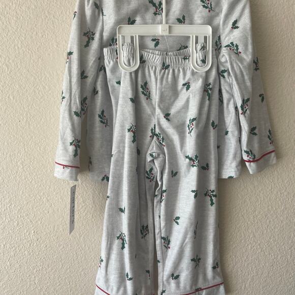 Carter's Just One You Toddler Girls' 2pc Holiday Floral Pajama Set - Gray 3T - Picture 2 of 4